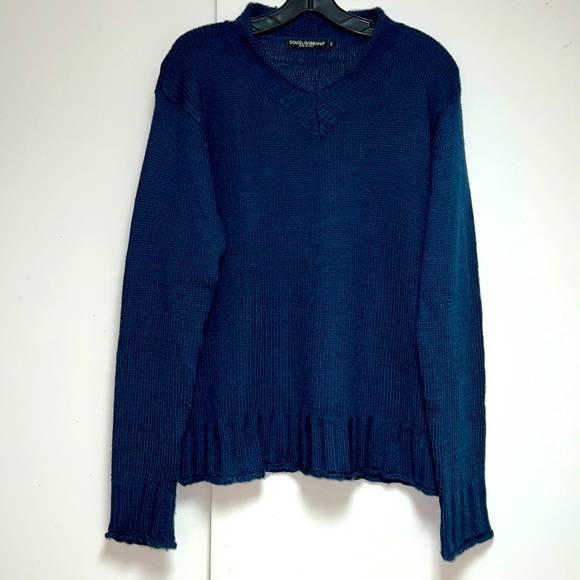 DOLCE & GABBANA SWEATER IN NAVY BLUE - Picture 1 of 9